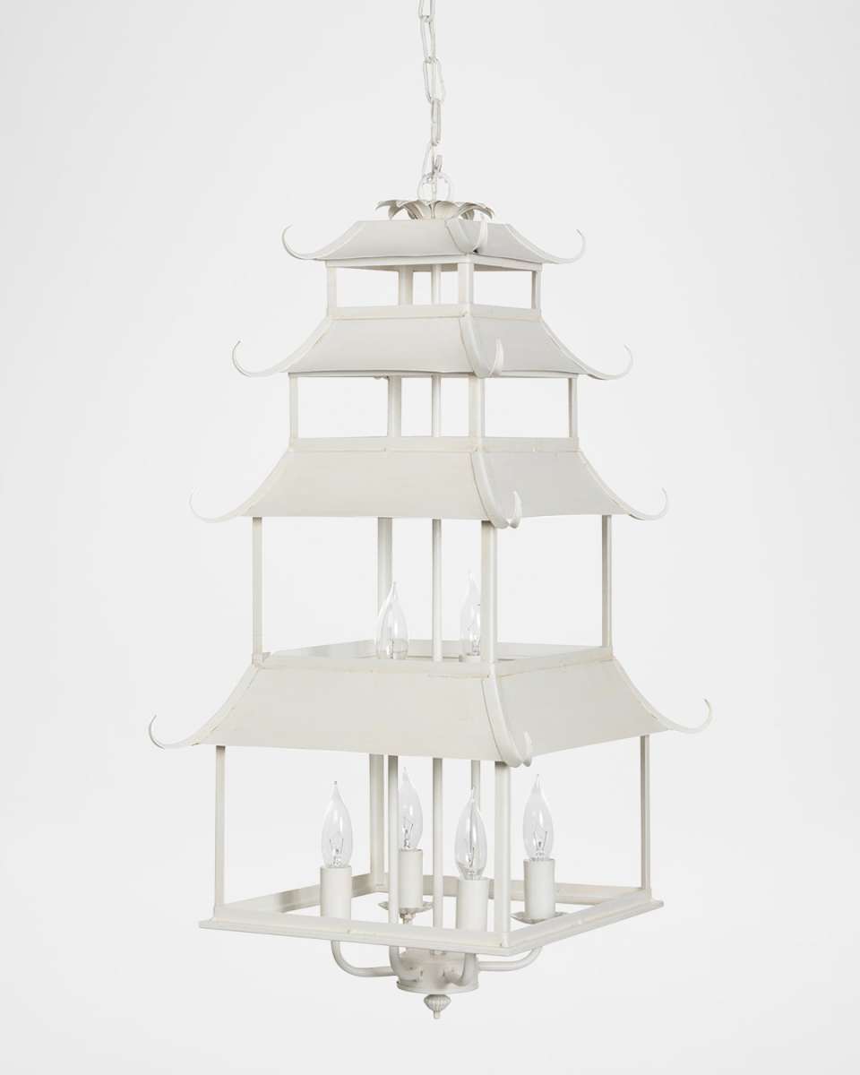 Peace Pagoda 15" 6-Light Chandelier